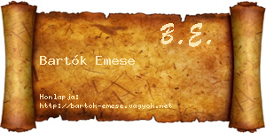 Bartók Emese névjegykártya
